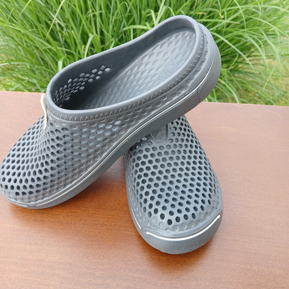 Gray Slip-On Clogs - Picture 8 of 9